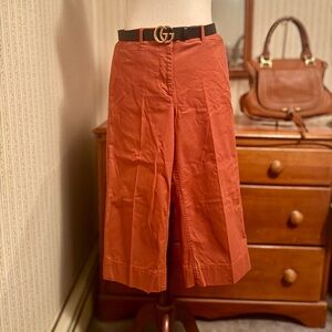 Talbots Rust Wide Leg Crop Chino